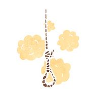 retro cartoon hangman&#039;s noose