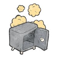 retro cartoon empty old safe