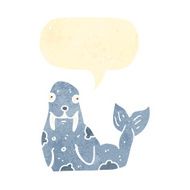retro cartoon walrus N2
