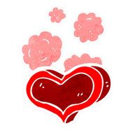 retro cartoon love heart symbol N3