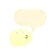 retro cartoon cloud with speech bubble