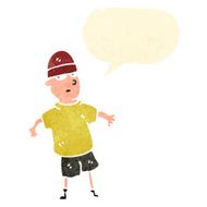 cartoon boy with speech bubble N37