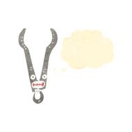retro cartoon barbecue tongs
