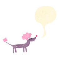 funny little poodle retro cartoon