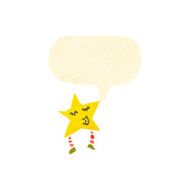 star retro cartoon character