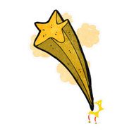 retro cartoon shooting star