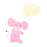 retro cartoon pink elephant N2