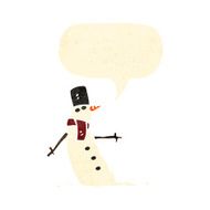 retro cartoon snowman N14