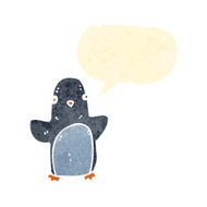 retro cartoon little penguin N5