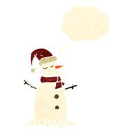 retro cartoon snowman N15