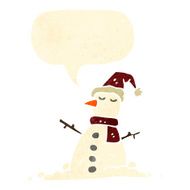 retro cartoon snowman N16