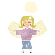 retro cartoon angel girl