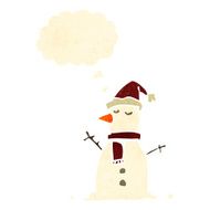 retro cartoon snowman N17