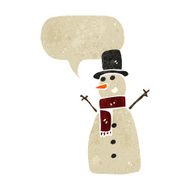 retro cartoon snowman N18