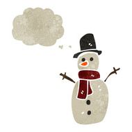 retro cartoon snowman N19