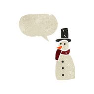 retro cartoon snowman N20
