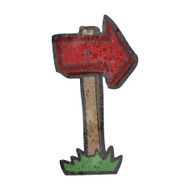 retro cartoon pointing sign post