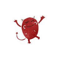 retro cartoon little devil N6