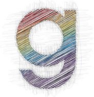 Hand drawn font LETTER g N2