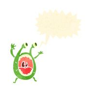 retro cartoon alien N3