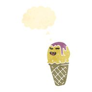 retro cartoon ice cream cone