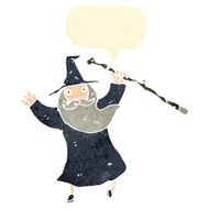 retro cartoon wizard casting spell N2