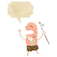 retro cartoon tribal man N5