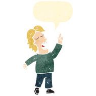 retro cartoon man talking N2