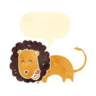 retro cartoon lion N2