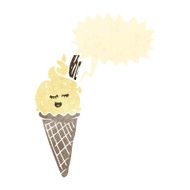 retro cartoon ice cream cone N3