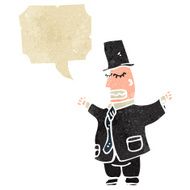 cartoon rich man with speech bubble