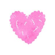 retro cartoon love heart cloud