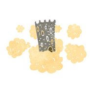 retro cartoon castle on cloud N2
