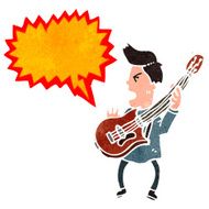 cartoon man playing electric guitar N24