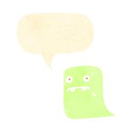 retro cartoon glowing ghost