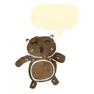 retro cartoon funny little bear N2