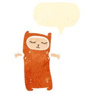 retro cartoon person wearing cat costume with speech bubble