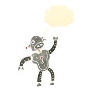 retro cartoon dancing robot