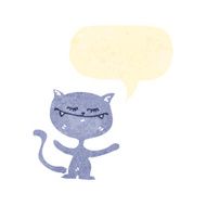retro cartoon talking cat