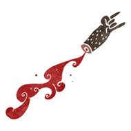 retro cartoon gross severed arm