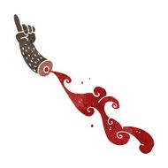 retro cartoon gross severed arm N2