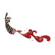 retro cartoon gross severed arm N4