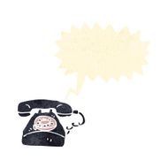 retro cartoon telephone ringing