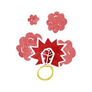 retro cartoon ruby ring