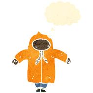 retro cartoon person wearing rain coat N2