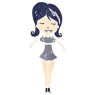 retro cartoon vampire girl