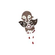 retro cartoon gross severed head N2