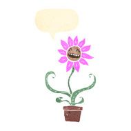 retro cartoon flower N10