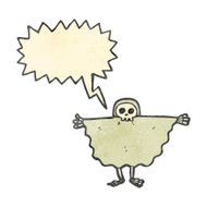 retro cartoon spooky skeleton costume