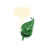 retro cartoon leaf N3